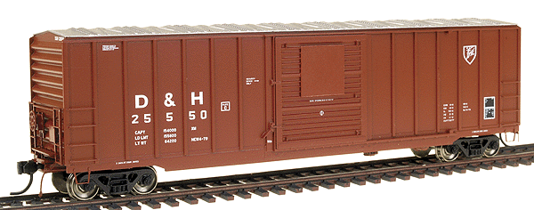 50' Sliding Door Boxcar  (Branchline Trains - Assembled) -- Delaware & Hudson (Boxcar Red w/white Lettering)