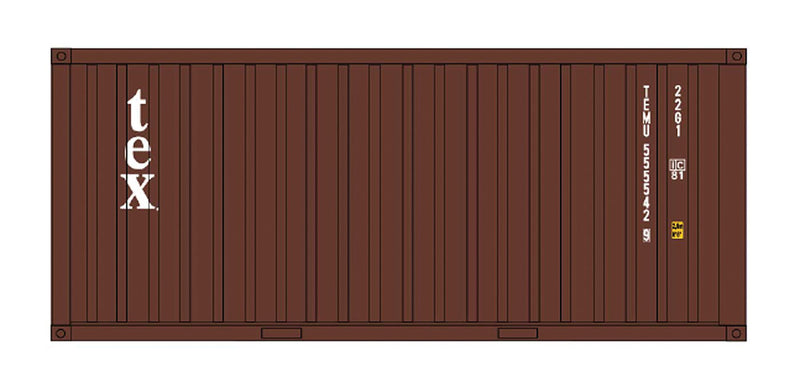20' Corrugated Container w/Corrugated Doors - Assembled -- Textainer Equipment Management TEMU (brown)