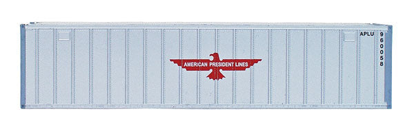 40' Rib-Side Container 2-Pack - Assembled - A-Line -- American President Lines (Early Scheme, white, red, Eagle Logo w/Name)