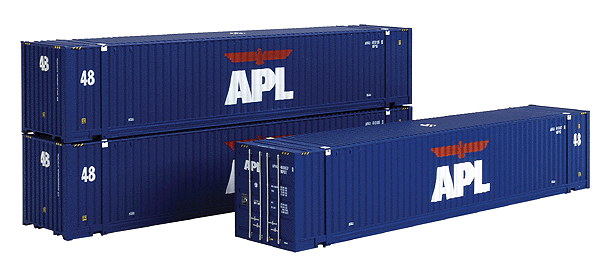 48' Jindo Corrugated Container 2-Pack -- APL (blue, red & white Logo)