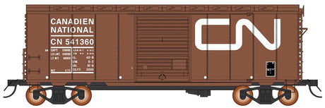 1937 AAR 10'6" Boxcar, 4-3-1 Improved Dreadnaught Ends, 6' Door - Ready to -- Canadian National (Boxcar Red, white, Noodle Logo)