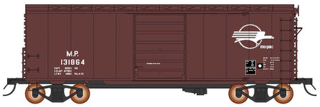 1938 AAR 10'6" Boxcar, 4-3-1 Improved Dreadnaught Ends - Ready to Run -- Missouri Pacific (Boxcar Red, white, Screaming Eagle Logo)