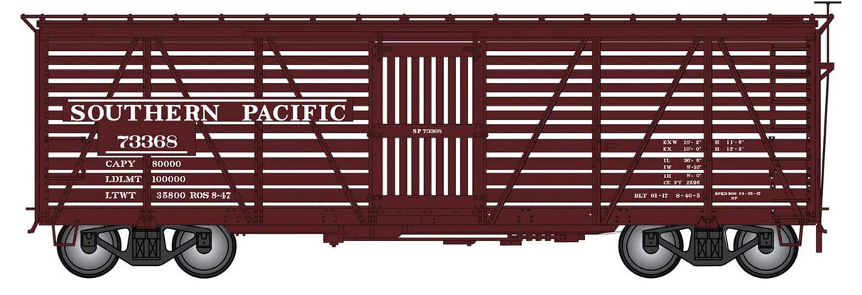 Harriman 40' Stock Car - Ready to Run -- Southern Pacific (Boxcar Red)