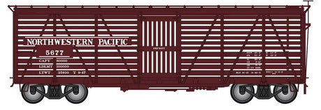 Harriman 40' Stock Car - Ready to Run -- Northwestern Pacific (Boxcar Red)