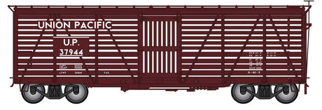 Harriman 40' Stock Car - Ready to Run -- Union Pacific (Boxcar Red)