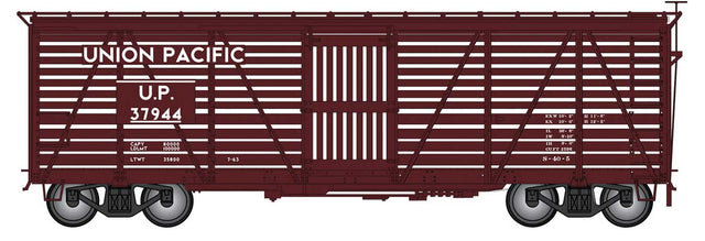 Harriman 40' Stock Car - Ready to Run -- Union Pacific (Boxcar Red)
