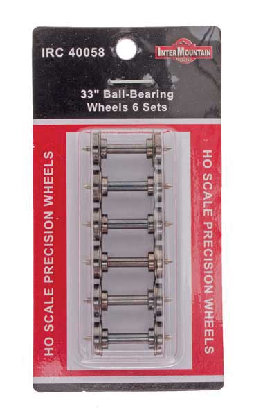 Blackened Brass Ball Bearing Insulated Wheel Sets pkg(6) -- 33"