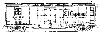 40' ATSF Style Reefer -- ATSF RR-23 "El Capitan" (yellow w/black & white herald)