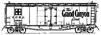 40' ATSF Style Reefer Kit -- Grand Canyon Line RR-32 ATSF Yellow "Straight Line Map"