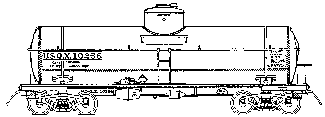 10,000-Gallon ACF Type 27 Rivited Tank Car -- USQX-United States Government War Department