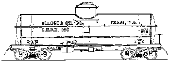 10000 Gallon ACF 27 Riveted Tank Car -- Belcher Oil Co. (white w/red & black lettering)