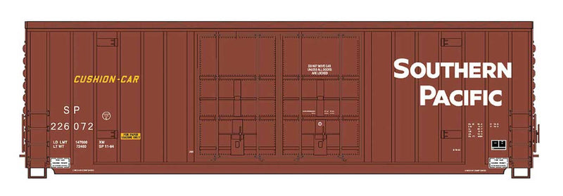 Gunderson 50' High-Cube Double-Door Boxcar with Peaked Roof - Ready to Run -- Southern Pacific (Boxcar Red, white)