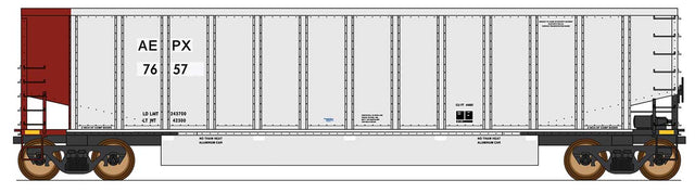 14-Panel Coalporter(R) Coal Gondola - Ready to Run - Value Line -- American Electric Power AEPX (aluminum, Boxcar Red)
