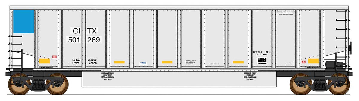 14-Panel Coalporter(R) Coal Gondola - Ready to Run - Value Line -- Citirail CITX (aluminum, blue)