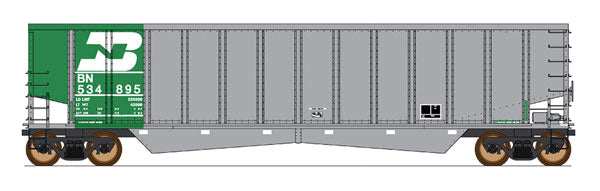 Trinity Aluminator(R) Coal Gondola - Ready to Run - Value Line -- Burlington Northern (silver, green)
