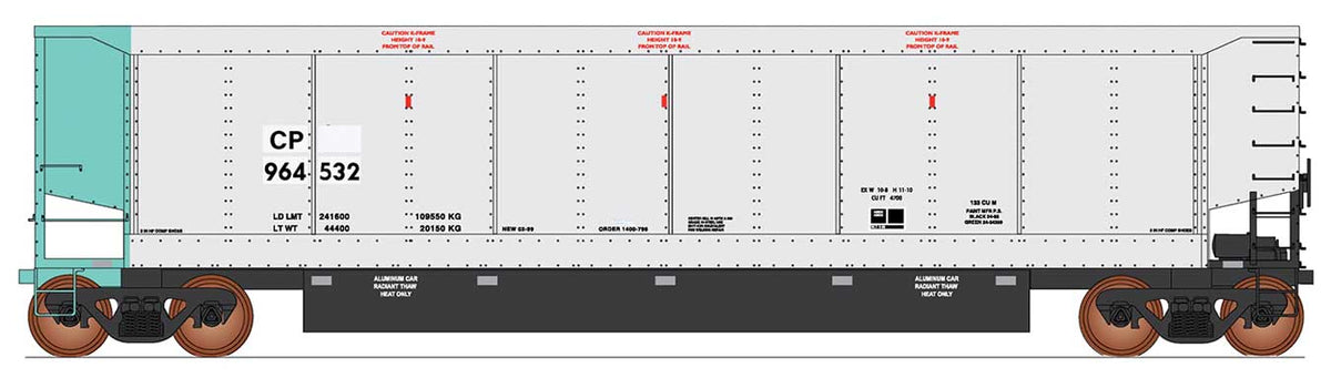 AeroFlo Coal Gondola II - Ready to Run -  Value Line -- Canadian Pacific (Ex-LUSX Style 1, aluminum, green)
