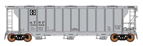 ACF 2927 Cu. Ft. Covered Hopper - Ready to Run -- Santa Fe (gray, black Square Logo)