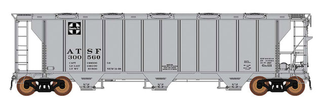 ACF 2927 Cu. Ft. Covered Hopper - Ready to Run -- Santa Fe (gray, black Square Logo)