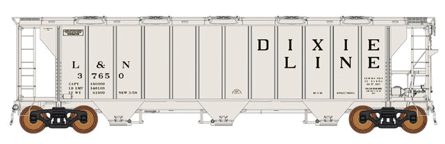 ACF 2927 Cu. Ft. Covered Hopper - Ready to Run -- Louisville & Nashville (gray, Dixie Line Billboard Lettering)
