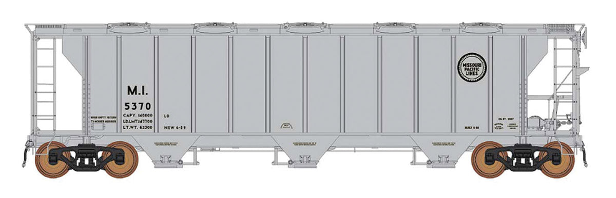 ACF 2927 Cu. Ft. Covered Hopper - Ready to Run -- Missouri-Illinois (gray, Buzz Saw MP Lines Logo)