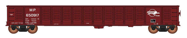 52'6" Corrugated-Side Gondola - Ready to Run - Value Line -- Missouri Pacific (Boxcar Red, Eagle Buzz Saw Logo)