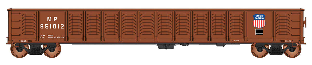52'6" Corrugated-Side Gondola - Ready to Run - Value Line -- Missouri Pacific/UP (Boxcar Red)