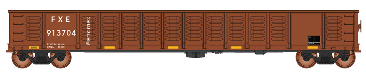 52'6" Corrugated-Side Gondola - Ready to Run - Value Line -- Ferromex (Boxcar Red)