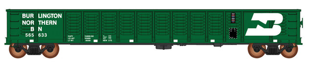 52'6" Corrugated-Side Gondola - Ready to Run - Value Line -- Burlington Northern (1970s Scheme,  Cascade Green, white, Large Logo)