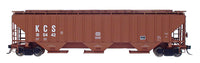PS2CD 4750 Cubic Foot 3-Bay Covered Hopper - Ready to Run -- Kansas City Southern (red w/white lettering)