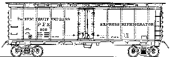 R-40-23 Steel Ice Reefer - Ready to Run -- PFE Express (green)