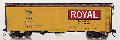 R-40-23 Steel Ice Reefer - Ready to Run -- American Refrigerator Transit/Royal (Reefer Yellow, black lettering)