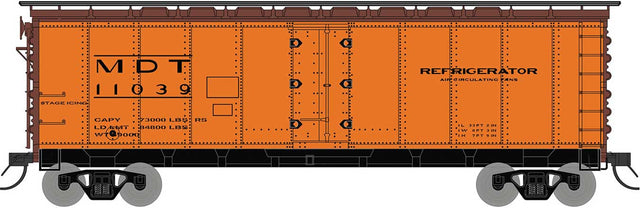 R-40-23 Steel Ice Reefer - Ready to Run -- Merchants Despatch MDT (1960s, orange, black)