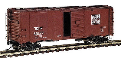 1937 AAR 40' Boxcar - Ready to Run -- Western Pacific (Boxcar Red, white lettering)