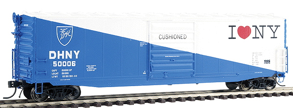 50' PS-1 Single-Door Boxcar - Ready to Run -- Delaware & Hudson (blue, white, red, I Love NY Logo)