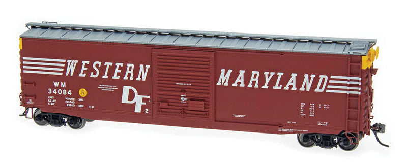 50' PS-1 Single-Door Boxcar - Ready to Run -- Western Maryland (Boxcar Red, Speed Lettering, Large DF)