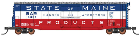 50' PS-1 Single Door Boxcar w/Cushion Underframe - Ready to Run -- Bangor & Aroostook (State of Maine, red, white, blue)