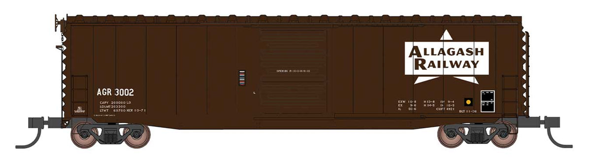 50' PS-1 Plug-Door Boxcar w/Cushion Underframe - Modernized - Ready to Run -- Allagash (Fictional Scheme, Boxcar Red, white)