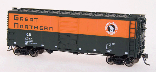 40' 12-Panel Boxcar - Ready to Run -- Great Northern (Express, Omaha Orange, Pullman Green)