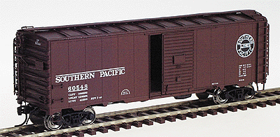 40' 12-Panel Boxcar - Ready to Run -- Southern Pacific (Boxcar Red, black Lines Logo)-1