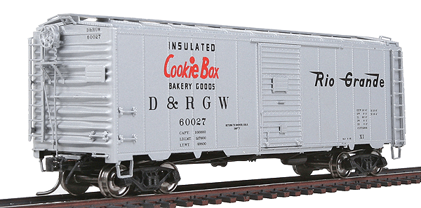 40' 12-Panel Boxcar - Ready to Run -- Denver & Rio Grande Western "Cookie Box"