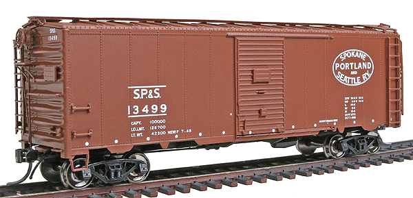 40' 12-Panel Boxcar - Ready to Run -- Spokane, Portland & Seattle (As-Delivered, Boxcar Red, Oval Logo)-1