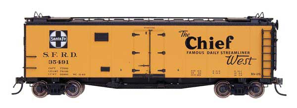Santa Fe 40' Steel Ice Reefer - Ready to Run -- RR-32; "The Chief"