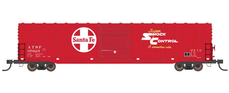 60' PS-1 Single-Door Boxcar - Ready to Run -- Santa Fe (red, white, Super Shock Control Logo)