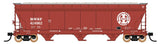 ACF 4650 Cubic Foot 3-Bay Covered Hopper - Ready to Run -- Burlington Northern Santa Fe (brown, white, Circle/Cross Logo)-2
