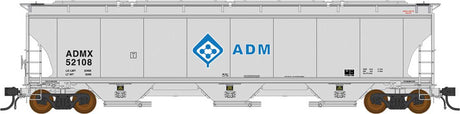Trinity 5161 3-Bay Covered Hopper - Ready to Run -- Archer-Daniels-Midland (gray, Molecule Logo)
