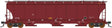 Trinity 5161 3-Bay Covered Hopper - Ready to Run -- Data Only (Boxcar Red, yellow conspicuity marks)