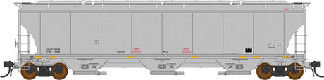 Trinity 5161 3-Bay Covered Hopper - Ready to Run -- Data Only (gray, yellow conspicuity marks)