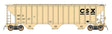 4785 PS2-CD Covered Hopper Late Version - Ready to Run -- CSX NYC (beige, black)
