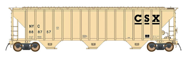 4785 PS2-CD Covered Hopper Late Version - Ready to Run -- CSX NYC (beige, black)