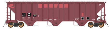 4785 PS2-CD Covered Hopper Late Version - Ready to Run -- Burlington Northern (Patched Ex-CR, Boxcar Red, black)